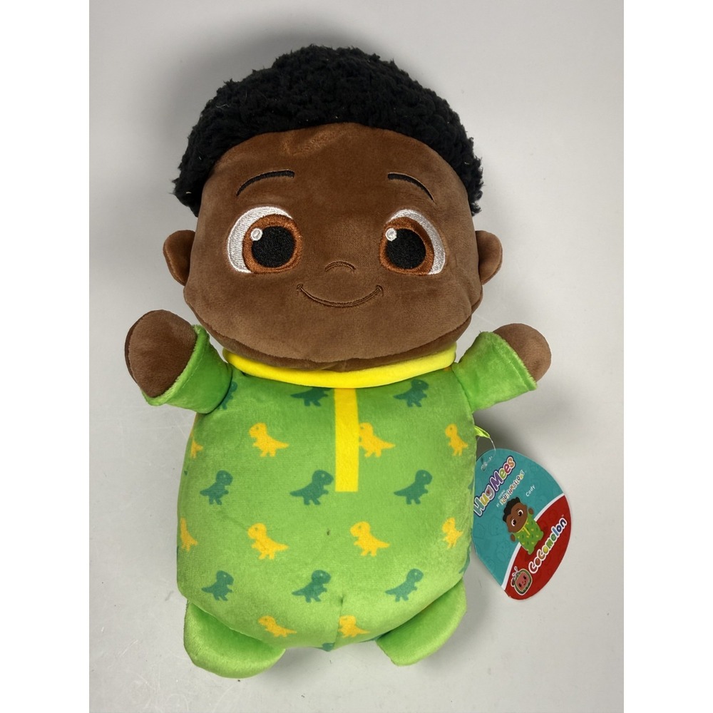 Original Squishmallows 10" Cocomelon CODY Hugmees Plush w Dino PJs - NEW